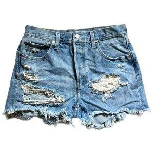 LEVIS PREMIUM High-Waisted Cutoff Shorts
